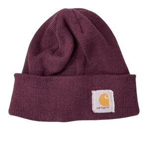 Women's Men's Unisex Carhartt Maroon Skull Cap Outdoor Utility Hat - O/S - EUC